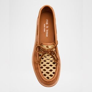 Rag & Bone Carter Woven Leather Boat Loafers